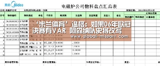 ‘米兰体育’温格:如果06年欧冠决赛有VAR 阿森纳队史将改写(图3) 米兰体育app